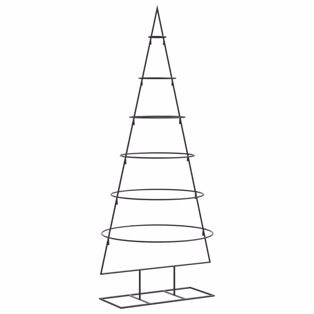 Berkfield Home Modern Metal Christmas Tree in Black, Height: 150 cm – 2