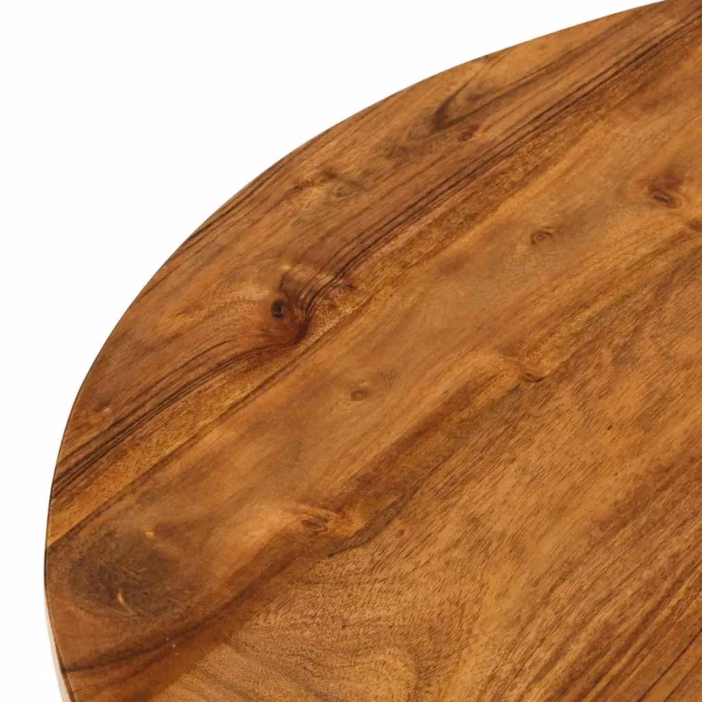Berkfield Home Square Acacia Wood Coffee Table in Brown, W/D/H: 65 x 65 x 32 cm – 4