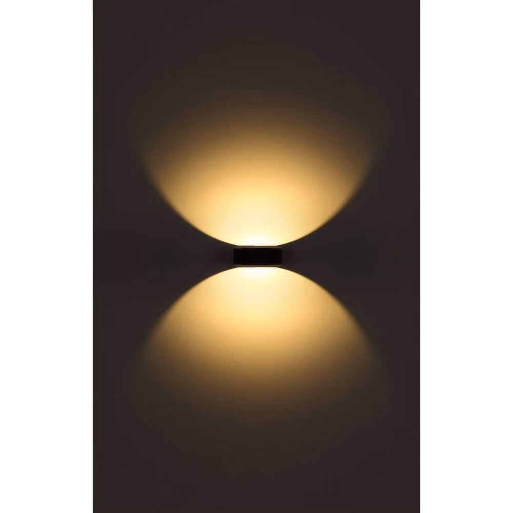 Netlighting Slice I LED Outdoor Up and Down Wall Lamp in Black with Glass Shade, IP54 Rated – 3
