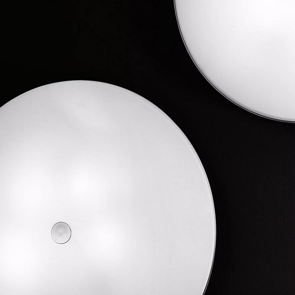 Netlighting Centro Glass Simple Flush Ceiling Light in Chrome and Grey with 3x E27 Sockets – 3