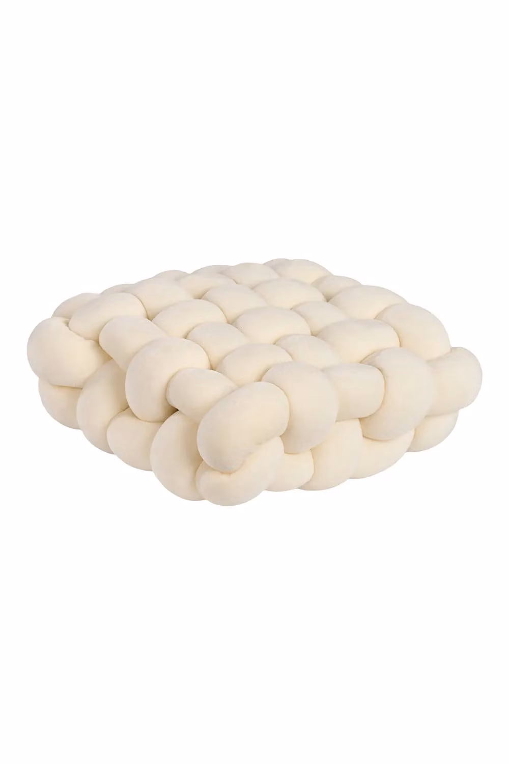 Living and Home Plush Woven Square Cube Cushion in Beige – 2