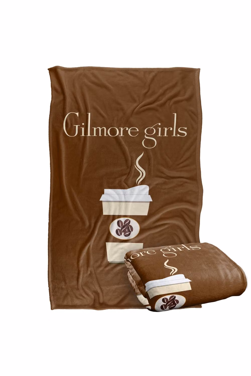 LOGOVISION Gilmore Girls Paper Cup Logo Super Soft Fleece Throw Blanket, Multicolour and Brown, W/D/H: 91 x 147 cm – 6