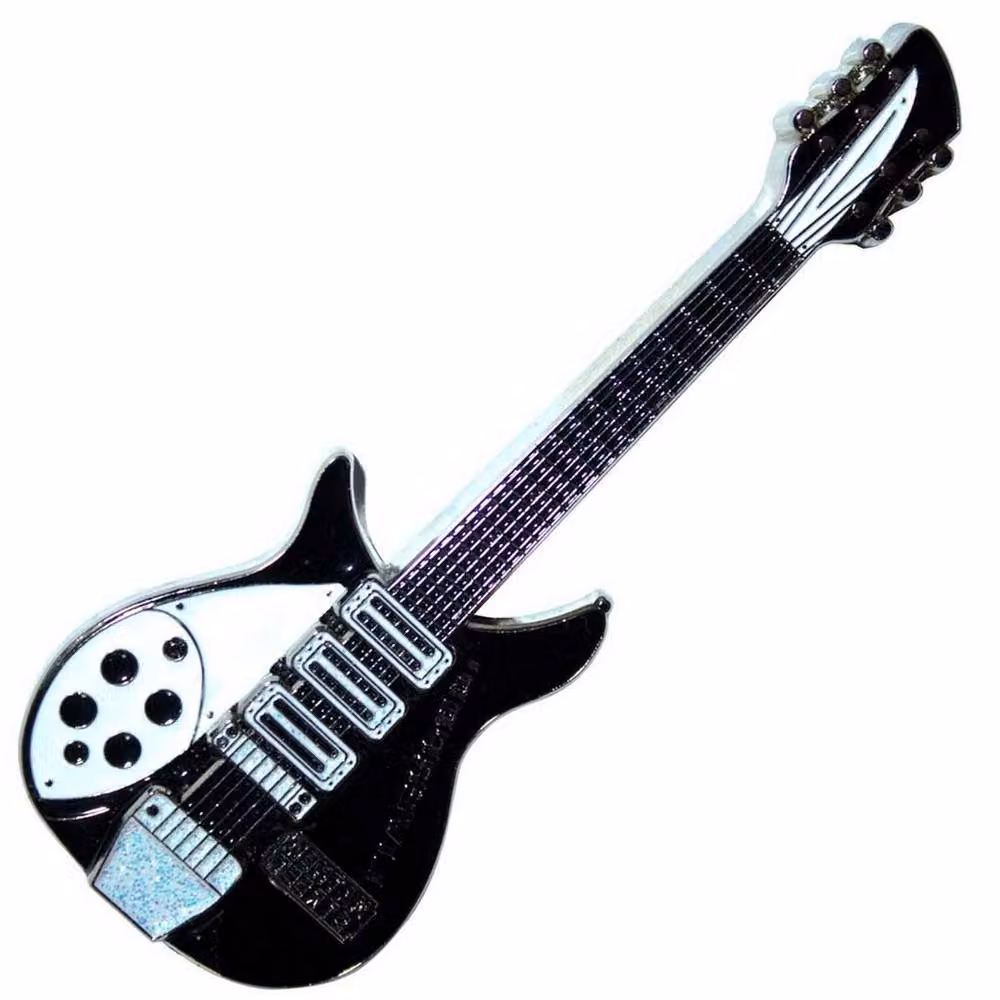 Rock Off Mathew Street Guitar Fridge Magnet in Black – 3