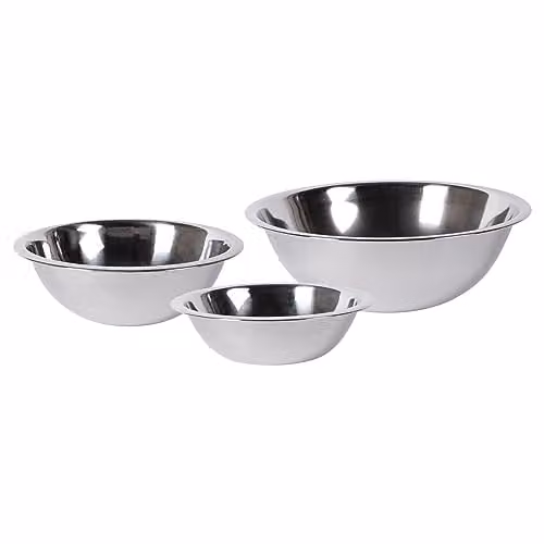 Argon Tableware 3 Piece Stainless Steel Nesting Mixing Bowl Set in Silver
