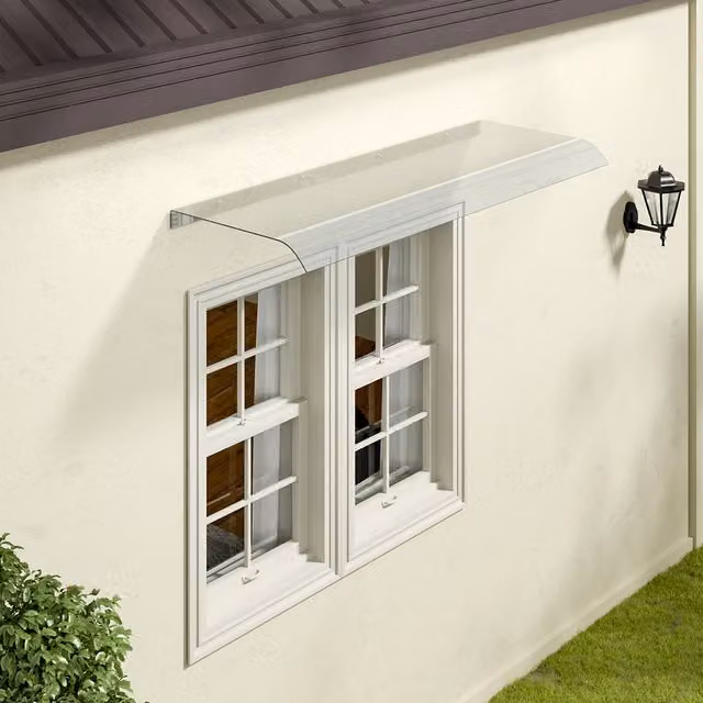 Lifeideas Transparent Outdoor Awning in White