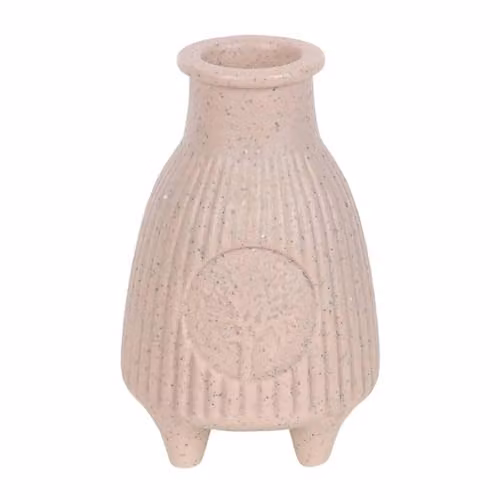 Something Different KDMD Ribbed Ceramic Palo Santo and Tealight Burner in Beige
