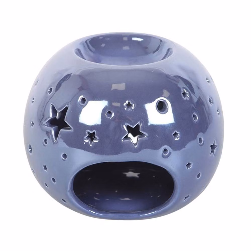 Uniqueful Purple Iridescent Star Glass Oil Burner and Wax Warmer for Tealights – 3