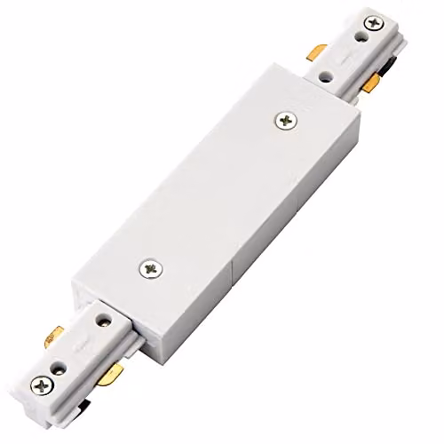 Loops White Plastic Commercial Track Light Central Strip Connector