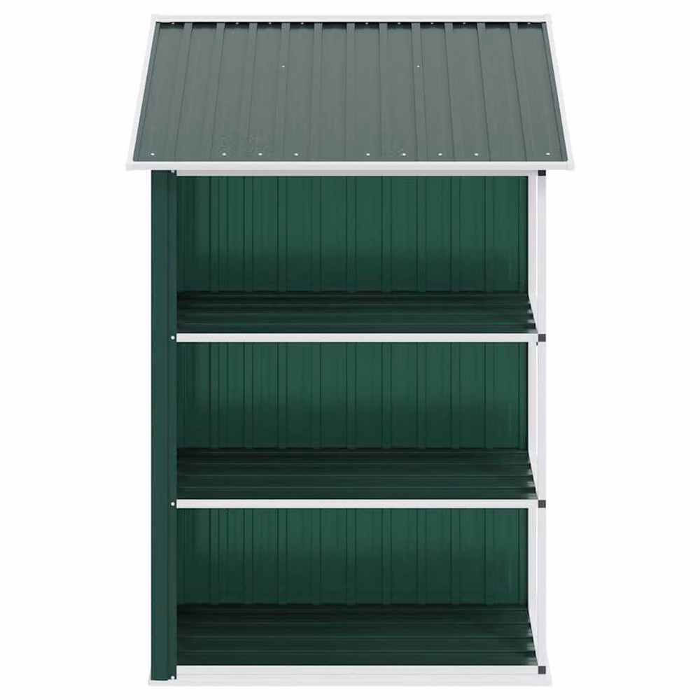 Berkfield Home Garden Shed with Shelving in Green, W/D/H: 205 x 130 x 183 cm – 4
