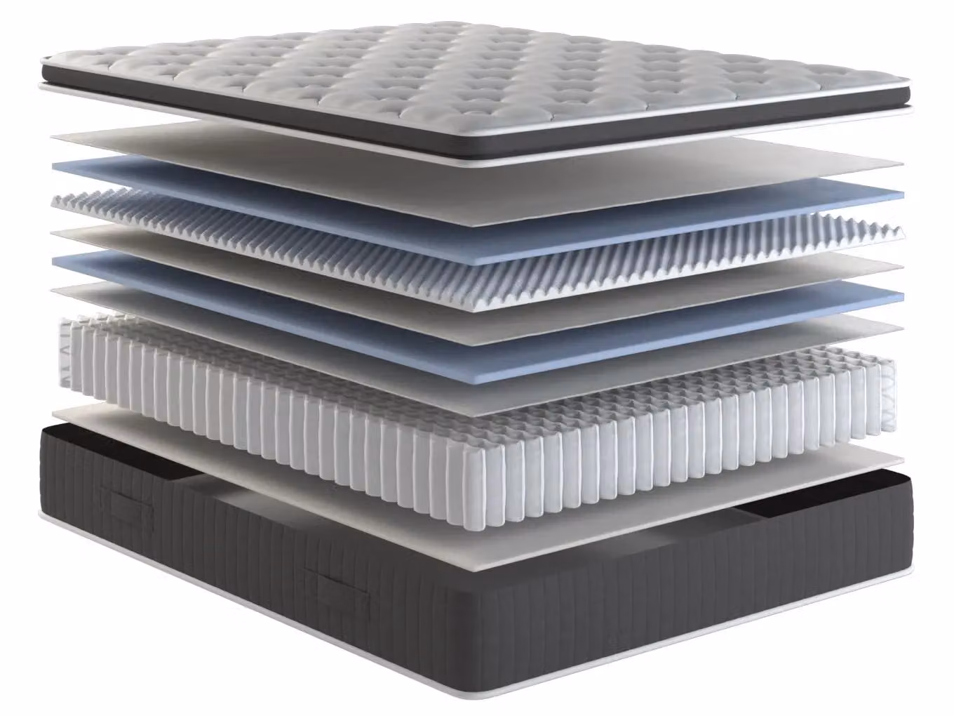 Arthur Sleep Cool Comfort Gel Foam Pocket Spring Hybrid Mattress in White, W/D/H: 200 x 200 cm – 6