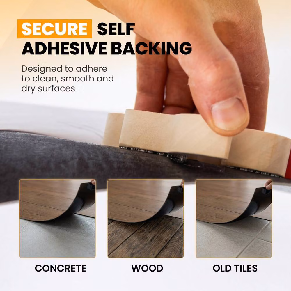 Novecrafto Self Adhesive Wood Look Vinyl Floor Planks, Pack of 10, Brown, W: 91.4 cm, D: 15.2 cm – 5