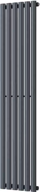 Omeara Anthracite Single Panel Vertical Radiator, W: 3.48 cm, H: 160 cm