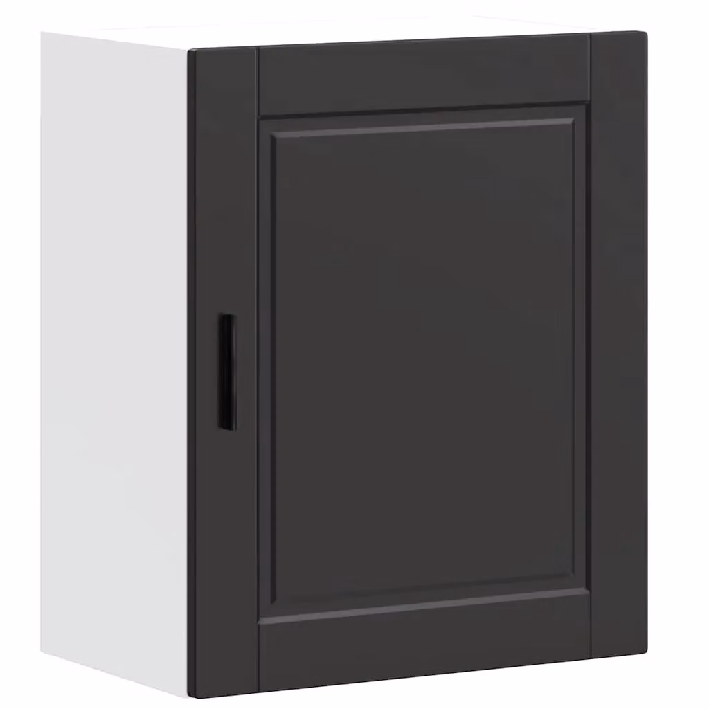 Berkfield Home Porto Kitchen Wall Cabinets, 2 Piece Set in Black and Brown Engineered Wood – 3