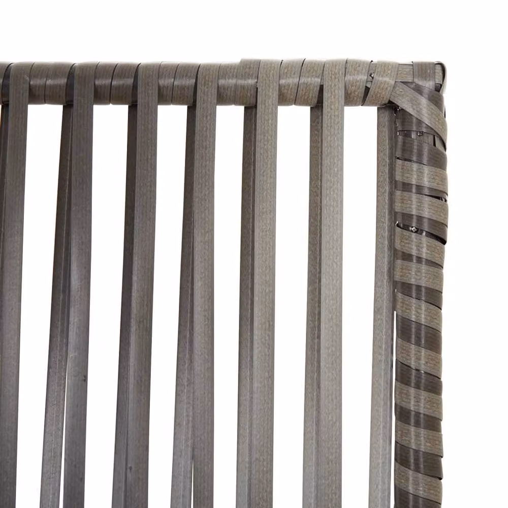 Berkfield Home 4 Panel Grey Poly Rattan and Steel Room Divider – 3