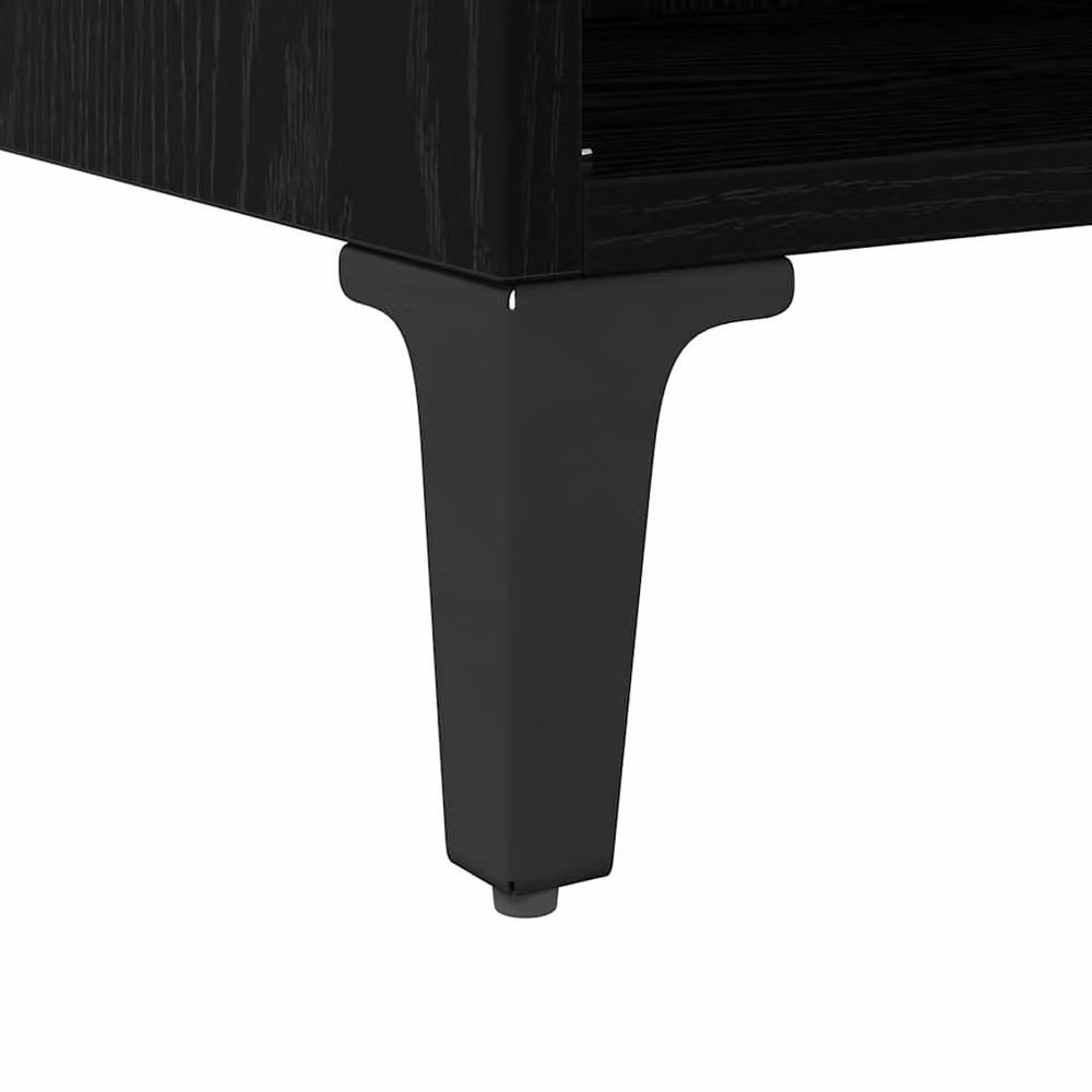 Berkfield Home Modern Black Oak Entertainment Centre in Engineered Wood – 6