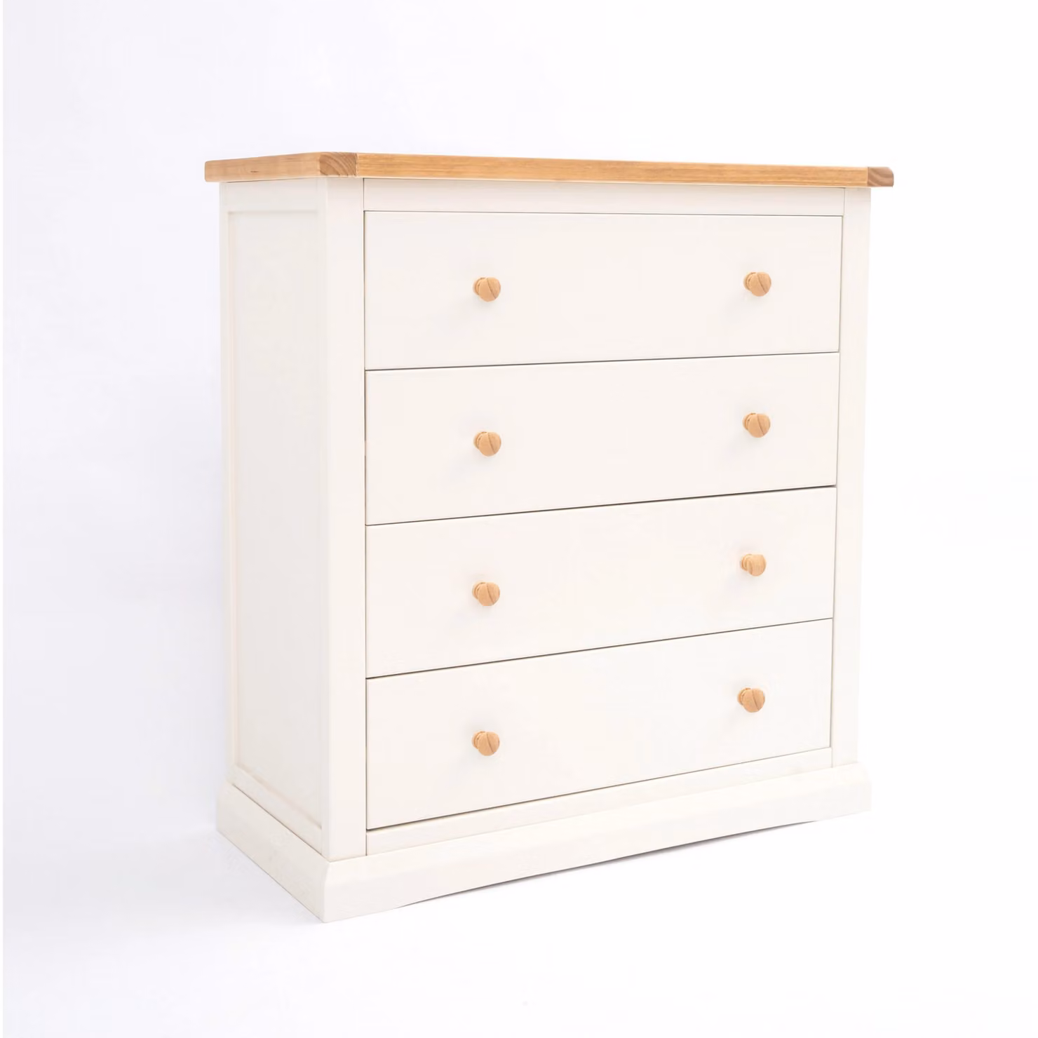 Cabinet Bits Castelli 4 Drawer Chest of Drawers in White and Gold Pine Wood – 2