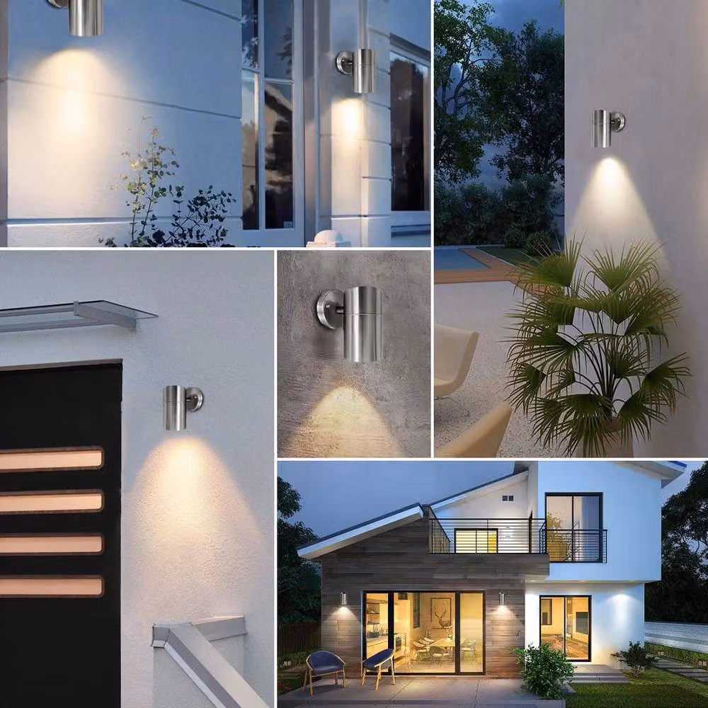 Kelvenix Modern Silver Stainless Steel and Aluminium Outdoor Wall Light with PIR Motion Sensor and GU10 Socket – 4