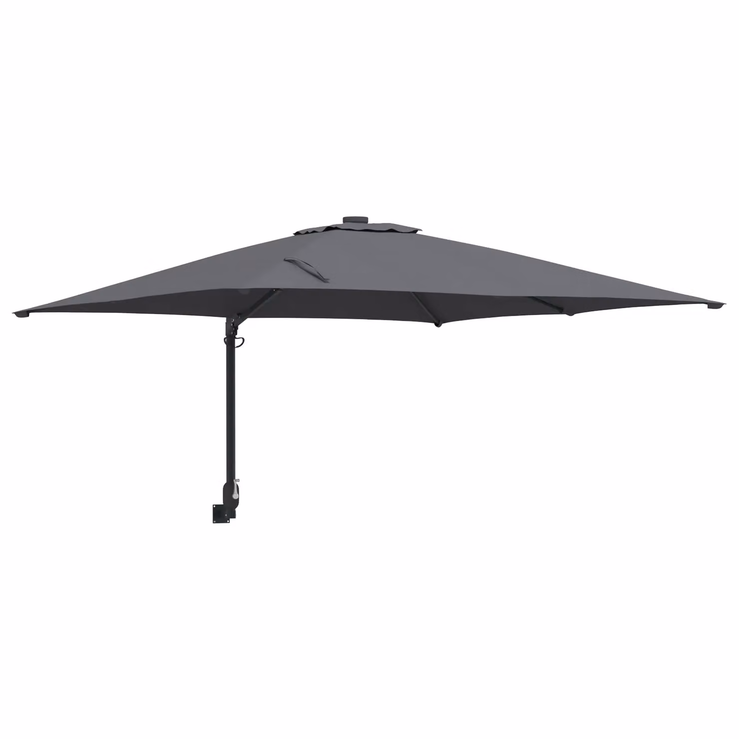 Berkfield Home Outdoor Umbrella in Anthracite with Polyester Canopy and Steel Frame, W/D/H: 300 x 300 x 230 cm – 2