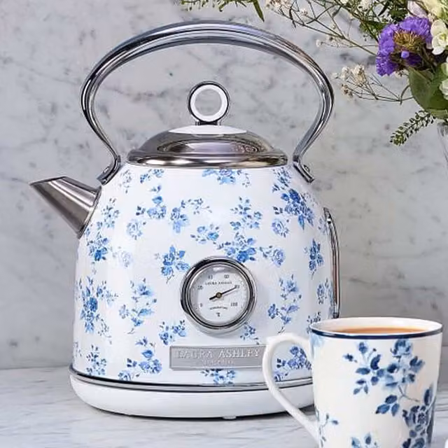 Laura Ashley China Rose Dome Kettle, White, 1.7 l
