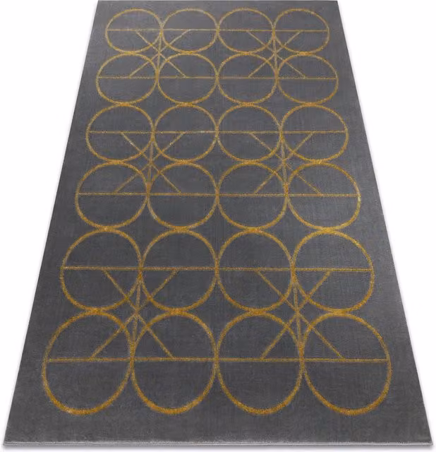 RugsX Emerald Grey Geometric Rectangular Rug, W: 140 cm, D: 190 cm – 1