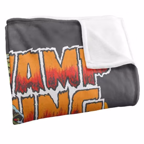 Warner Bros. LOGOVISION Justice League Swamp Thing Super Soft Silky Touch Fleece Throw Blanket, Multicolour, W: 91.44 cm x D: 91.44 cm – 2