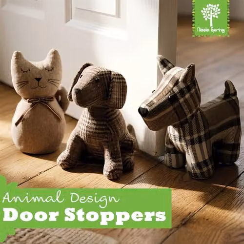 Nicola Spring Milo the Dog Door Stops, Brown, Pack of 2, H x W x D: 19 x 19 x 27.8 cm – 3