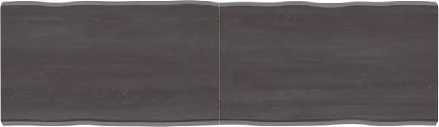 Berkfield Home Dark Grey and Brown Treated Solid Wood Live Edge Table Top Countertop W: 140 cm, D: 40 cm, H: 2-4 cm – 1