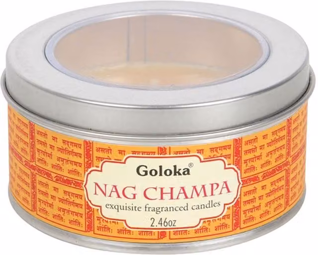 Goloka Nag Champa Soya Wax Candle in Silver