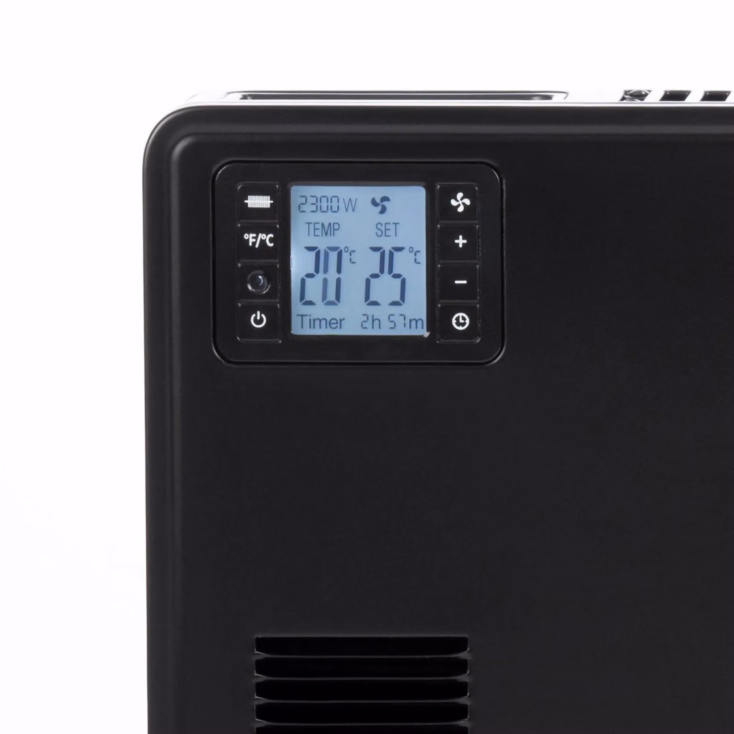 Daewoo 2300W Electric Convector Heater with Remote Control, LCD Display and Timer, Black – 3