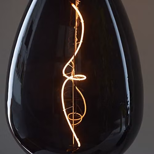 Loops 4W E27 Decorative LED Filament Light Bulb, Grey Smoked Glass, 1800K Warm White, 50 Lumen – 3