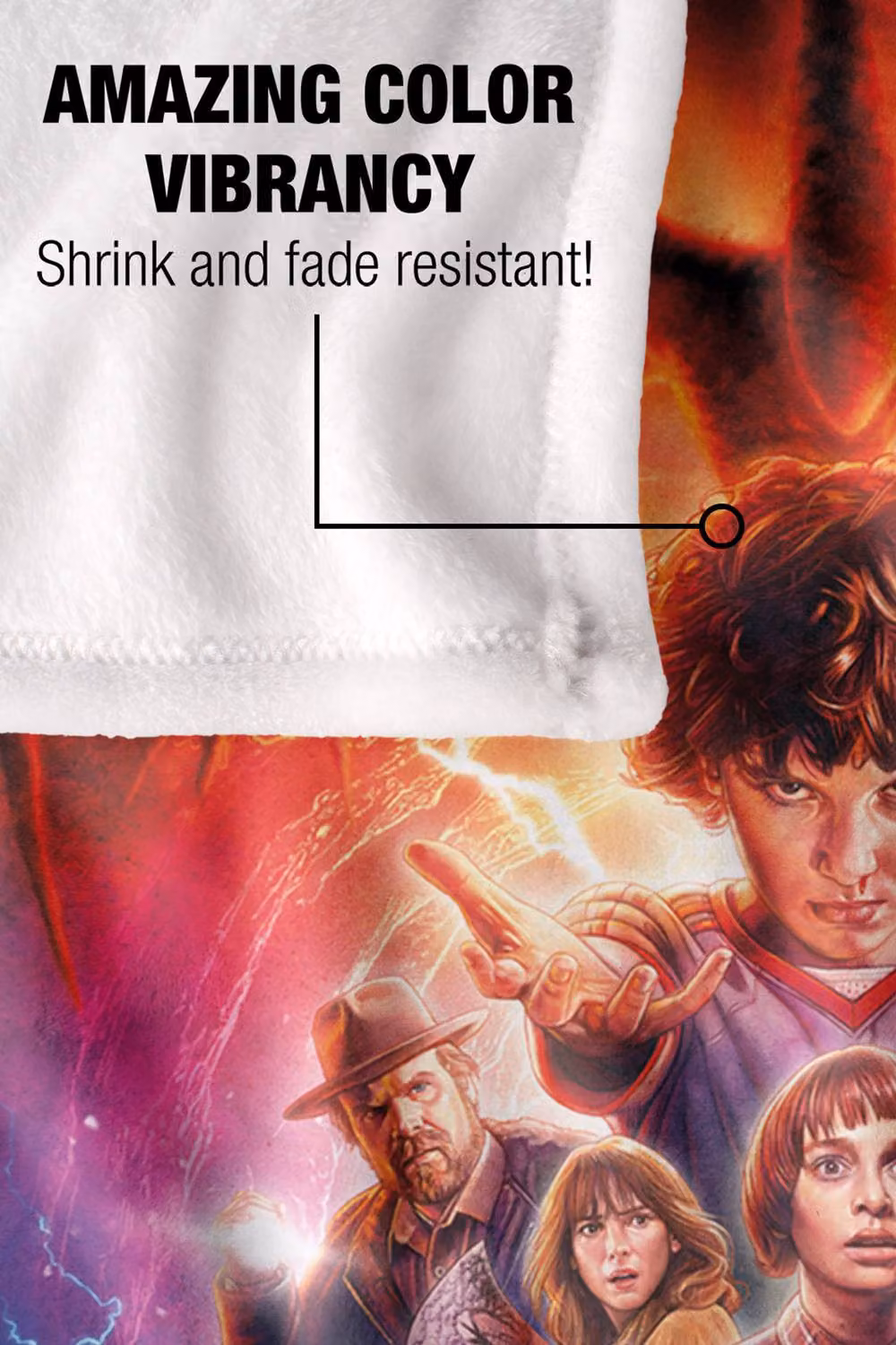 Stranger Things Season 2 Poster Super Soft Fleece Throw Blanket, Multicolour, W: 152 cm, D: 127 cm – 3