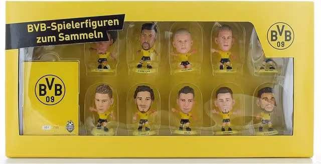 Creative Toys Company SoccerStarz Borussia Dortmund 10 Figure Mini Character Team Pack 2020-21 Version, Yellow