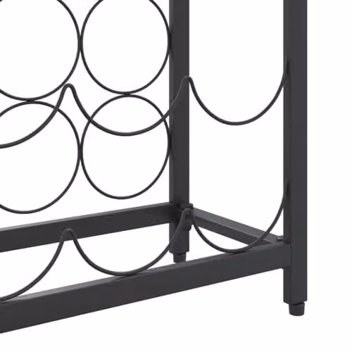vidaXL Wrought Iron Wine Rack for 57 Bottles, Black, W/D/H: 34 x 18 x 200 cm – 3
