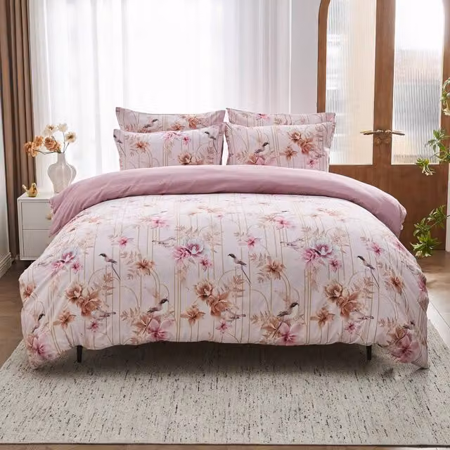 GAVENO CAVAILIA Kamala Floral Duvet Cover and Pillowcase Set in Pink, King Size, 180 x 200 cm