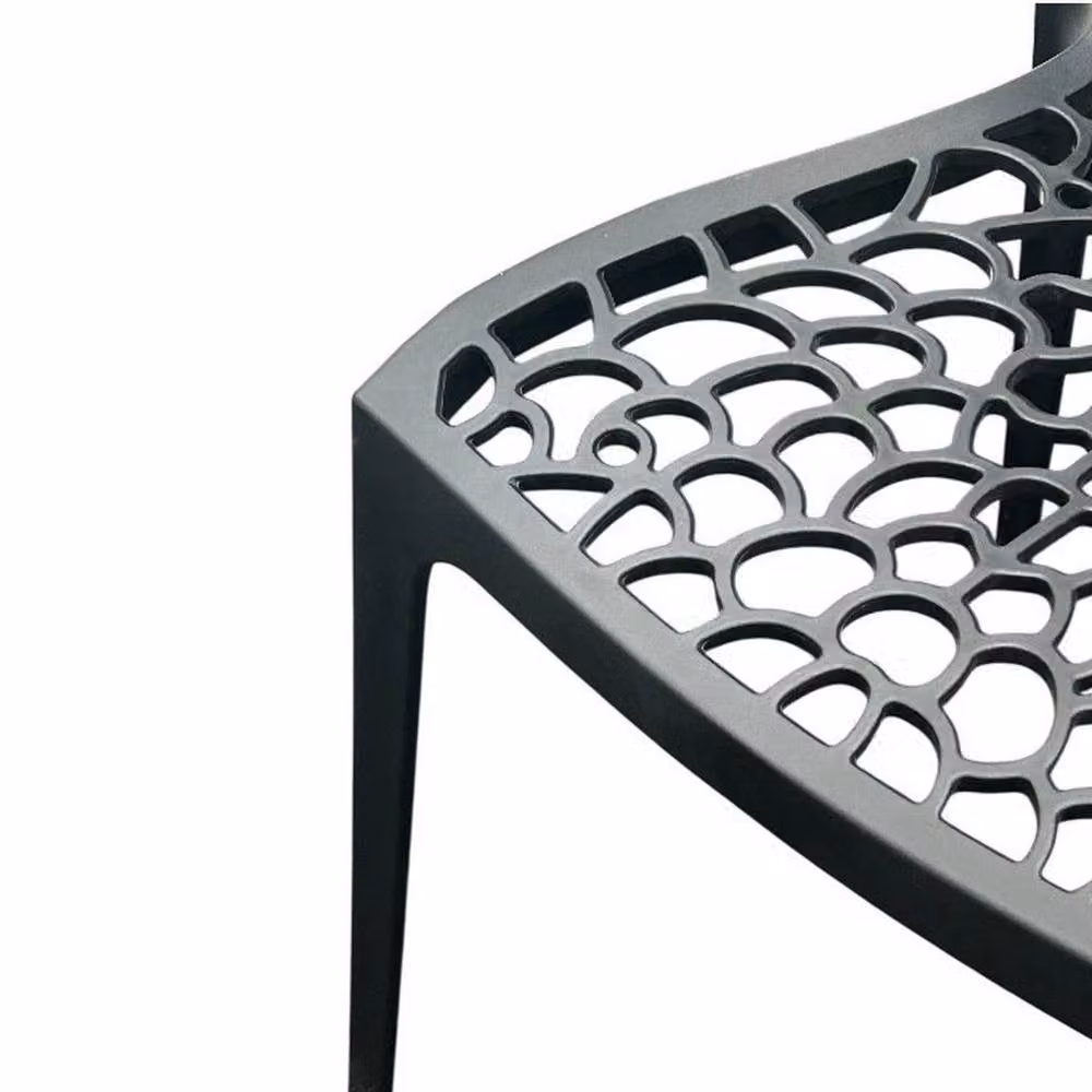 NESTLUNE Black Garden Bistro Chair – 5
