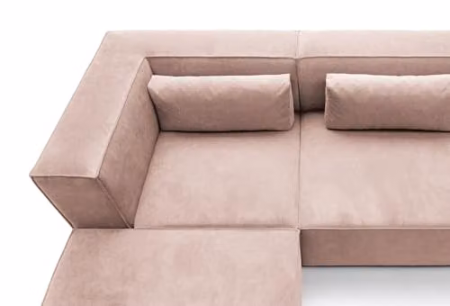 Abakus Direct Doris Reversible L-Shaped Corner Sofa in Pink Cord Fabric, W: 282 cm, D: 257 cm, H: 73 cm – 4