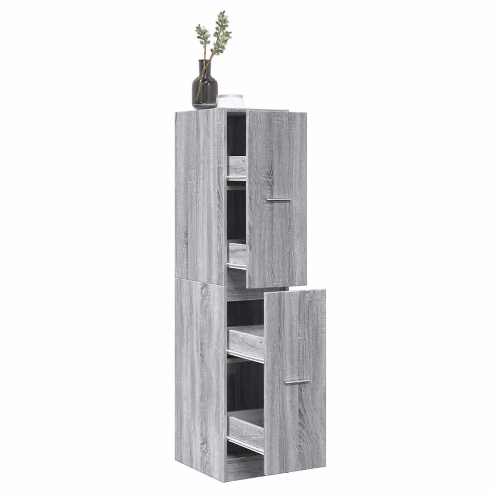 Berkfield Home Elegant Apothecary Cabinet in Grey Sonoma, H 144.5 x W 30 x D 41 cm – 2