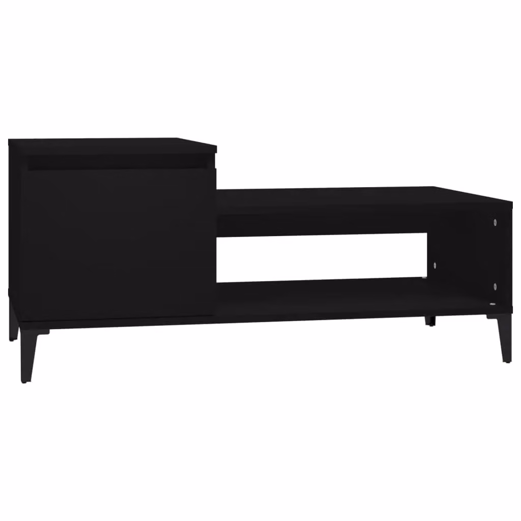 Berkfield Home Black Modern Rectangular Coffee Table, W/D/H: 100 x 50 x 45 cm – 2