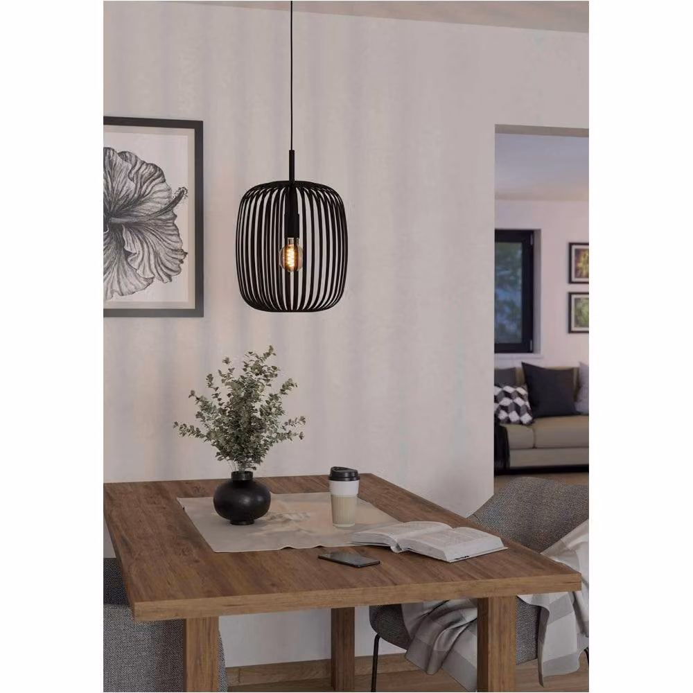 Loops Modern Black Metal LED Suspended Pendant Ceiling Light – 2