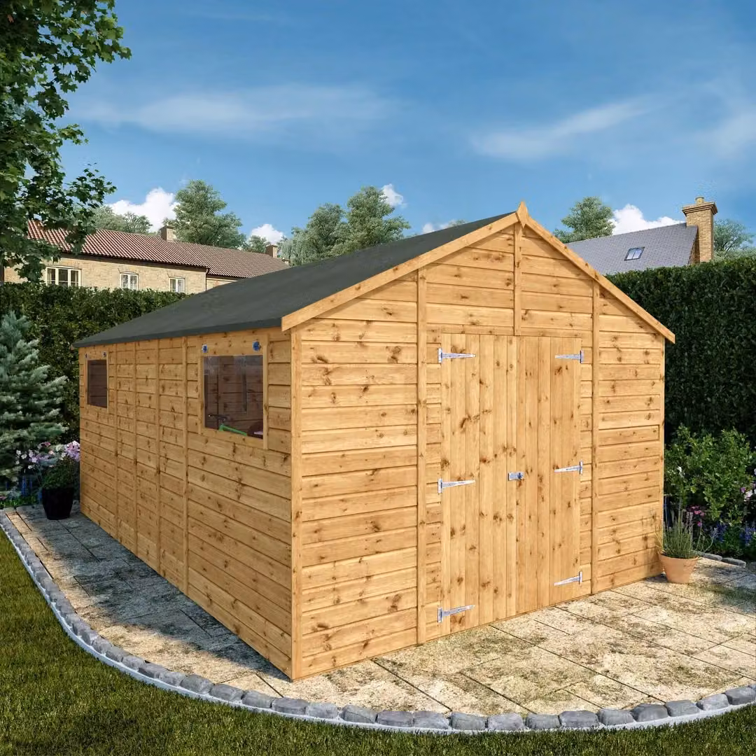 Mercia Premium Shiplap Apex Workshop in Brown, L487 x W322.7 x H252.4 cm – 5