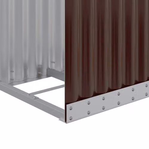 vidaXL Brown Freestanding Steel Log Holder W/D/H: 40 x 45 x 170 cm – 3