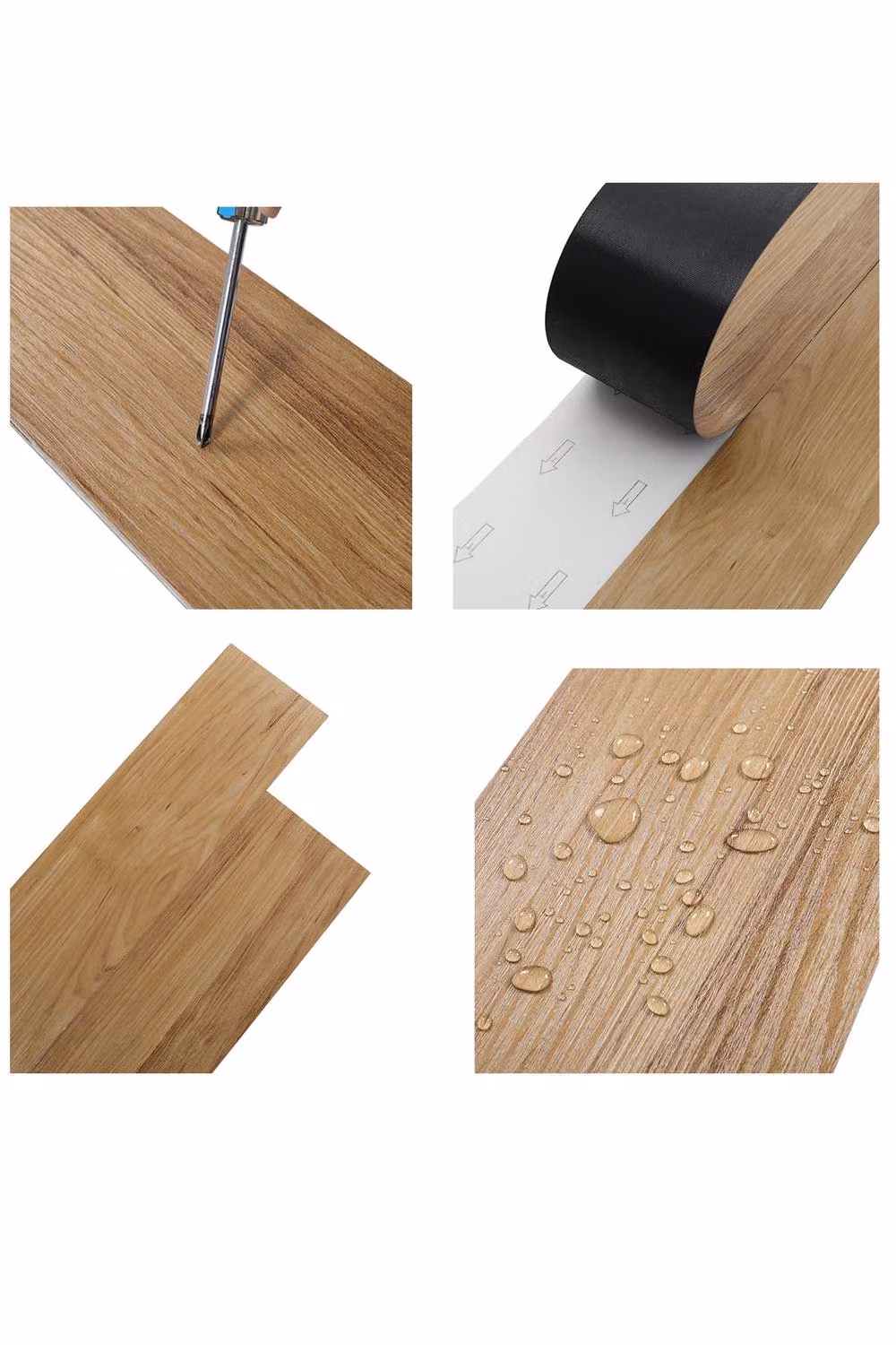 ExtraStar 36 Piece Self-Adhesive Wood Look PVC Flooring Planks in Rustic Brown – 2