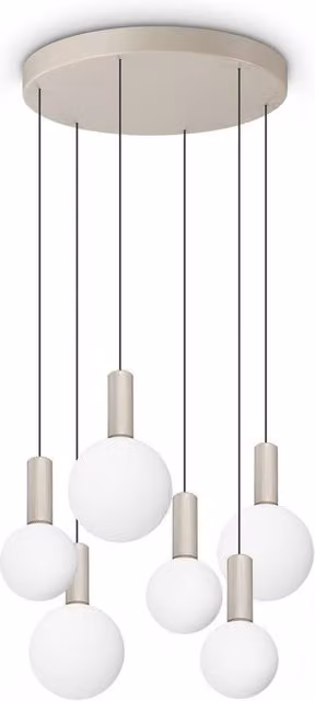Netlighting Odeon Cluster Pendant Ceiling Light in White with 6x LED, 5500lm, 3000K