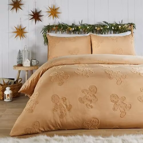 Riva Home Gingerbread Duvet Cover Set in Brown and Beige, 180 x 200 cm