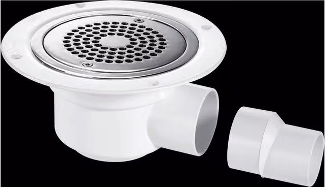 McAlpine TSG50-ANTI/LIG 50mm White Plastic Horizontal Water Seal Trapped Gully with Clamp Ring and Cover