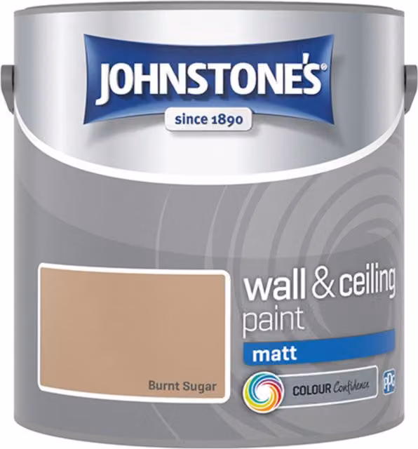 Johnstone's Matt Emulsion Water Based Dispersion Paint, Brown, 2.5l