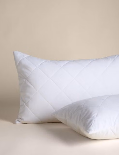 M&S Advanced Allergy Protection White Polyester Pillow Protector