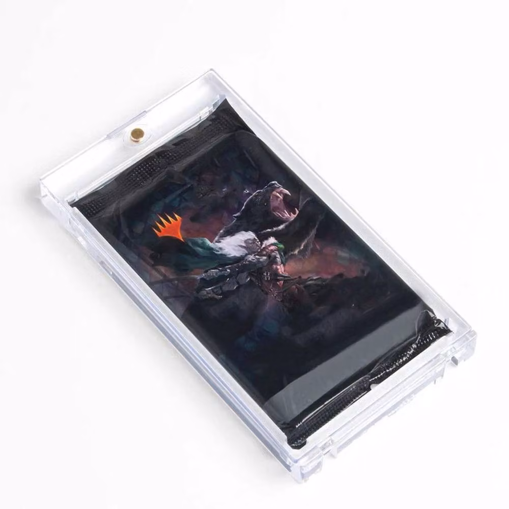 FLAVORA 5-Pack Magnetic Trading Card Hard Protector Holder Case in Clear – 2