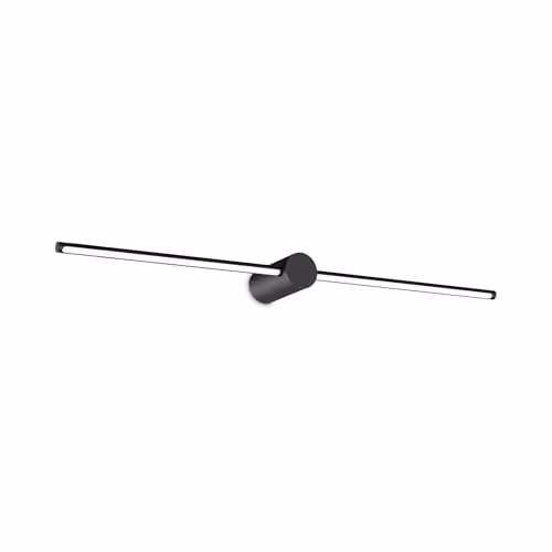 Netlighting Filo 2 Light LED Bathroom Over Mirror Wall Light, Black, 1450Lm, 3000K, IP44