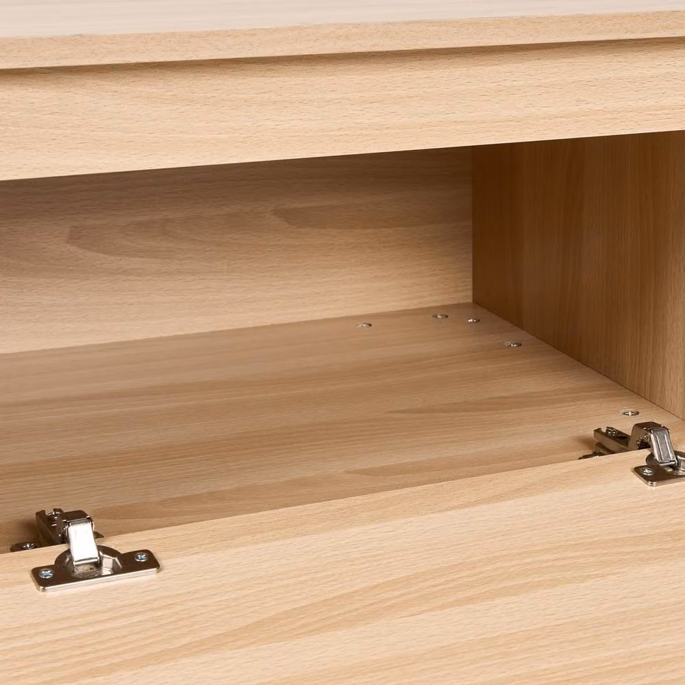 Wyld Haus Modern Brown TV Stand with Three Media Compartments and Back Panel, Width: 150 cm – 3
